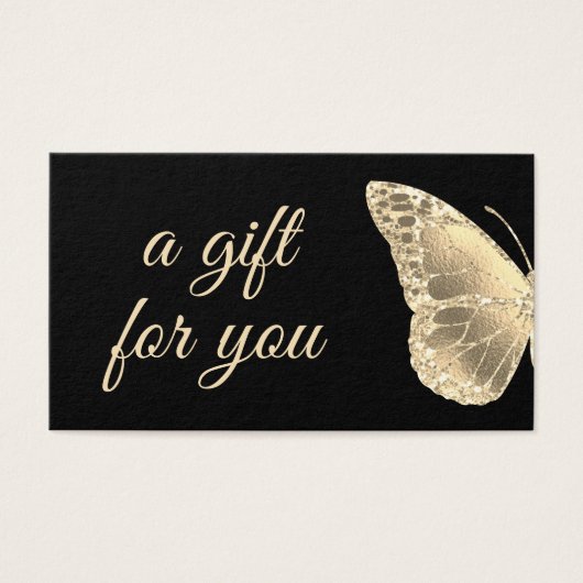 ゴールデンバタフライデザインギフトカード (正面)