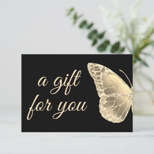 ゴールデンバタフライデザインギフト券 (スタンド正面)