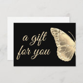 ゴールデンバタフライデザインギフト券 (正面/裏面)