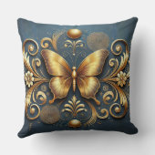 ゴールデンバタフライデザイン クッション (裏面)