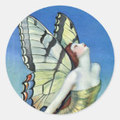 ゴールデンバタフライフェアリーのシール ラウンドシール (正面)