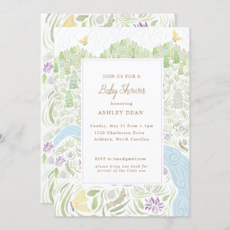 ゴールデンバタフライベビーシャワー 招待状