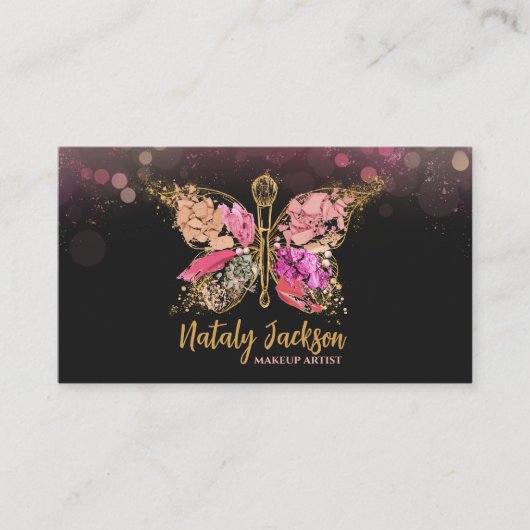 ゴールデンバタフライメイクアップブラシ 名刺 (正面)