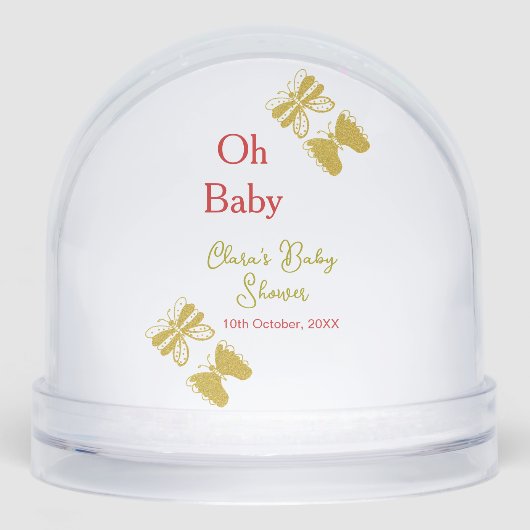 ゴールデンバタフライレッドベビーシャワーオベビー モダン (正面)