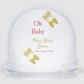 ゴールデンバタフライレッドベビーシャワーオベビー モダン (裏面)