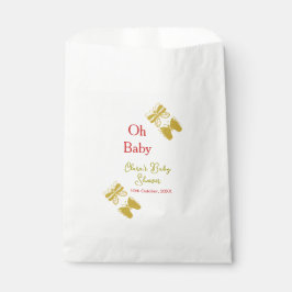 ゴールデンバタフライレッドベビーシャワーオベビー モダン フェイバーバッグ