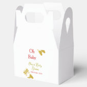 ゴールデンバタフライレッドベビーシャワーオベビー モダン フェイバーボックス (オープン)