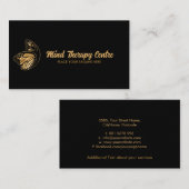 ゴールデンバタフライ体シルエット名刺 名刺 (正面/裏面)