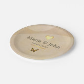 ゴールデンバタフライ紙プレート ペーパープレート (アングル)