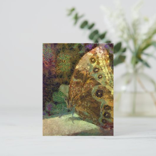 ゴールデンバタフライ,クリムト,アート,バタフライアートカード ポストカード (スタンド正面)