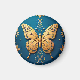 ✨ ゴールデンバタフライ フラワー デコレーション 🦋 マグネット