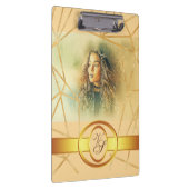 ゴールデンバックグラウンドガールモダンファッション クリップボード (右)