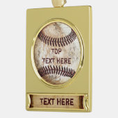 ゴールデンバナーヴィンテージオーナメント2文字 ゴールドプレートバナーオーナメント (左)