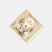 ゴールデンバプティスマル男の赤ちゃん《キリスト教》洗礼式や命名式バプテスマ スタンダードカクテルナプキン (角)