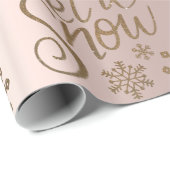 ゴールデンバラとゴールデンスノーフレークのラッピング紙 ラッピングペーパー (ロールコーナー)