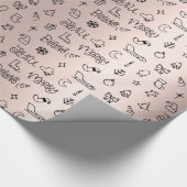 ゴールデンバラと新年のスケッチ包装紙 ラッピングペーパー (角)