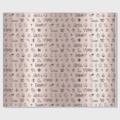 ゴールデンバラと新年のスケッチ包装紙 ラッピングペーパー (フラット)