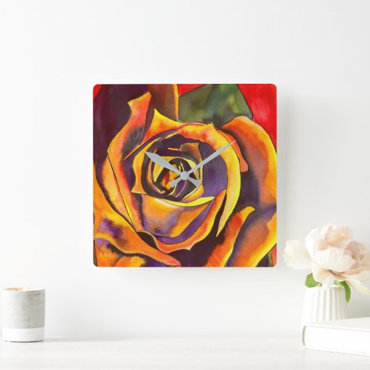 ゴールデンバラアート スクエア壁時計 (ホーム)