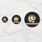 ゴールデンバラウェディングシャワーテーブル紙吹雪 コンフェッティ (正面)