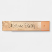 ゴールデンバラカラーBkg名前プレート&デスクシンボルや象徴 サインプレート (正面)