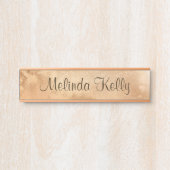 ゴールデンバラカラーBkg名前プレート&デスクシンボルや象徴 サインプレート (正面)