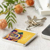 ゴールデンバラゴシック水彩画 キーホルダー (側面)