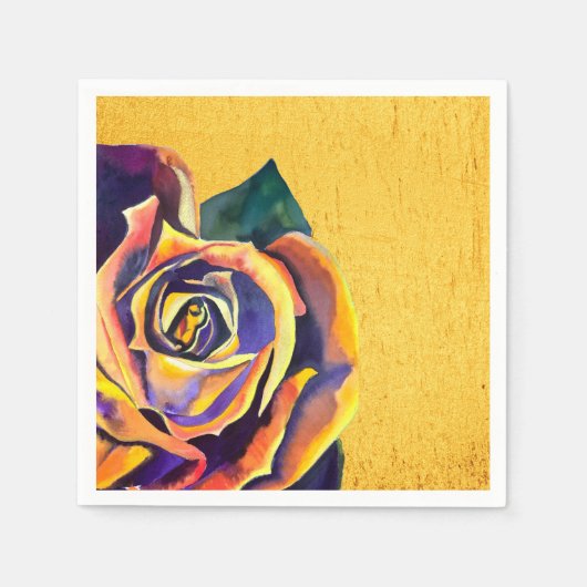 ゴールデンバラゴシック水彩画 スタンダードカクテルナプキン (正面)