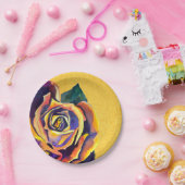 ゴールデンバラゴシック水彩画 ペーパープレート (パーティー)