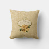 ゴールデンバラダマスク結婚50周年記念枕 クッション (正面)