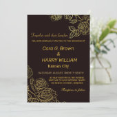 ゴールデンバラフローラ結婚式招待状 招待状 (スタンド正面)