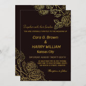 ゴールデンバラフローラ結婚式招待状 招待状 (正面/裏面)