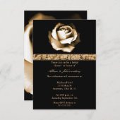 ゴールデンバラブライダルシャワー招待 招待状 (正面/裏面)