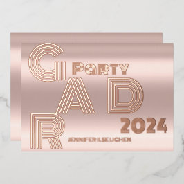 ゴールデンバラモダングラードパーティー 箔招待状