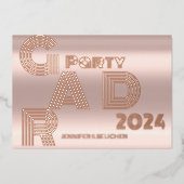 ゴールデンバラモダングラードパーティー 箔招待状 (正面)