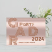 ゴールデンバラモダングラードパーティー 箔招待状 (立ち正面)