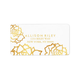 ゴールデンバラ住所 シール – ホワイト