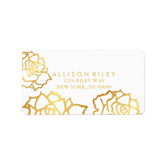 ゴールデンバラ住所 シール – ホワイト (正面)