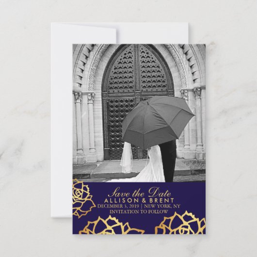 ゴールデンバラ保存日付 – 青 セーブザデート (正面)