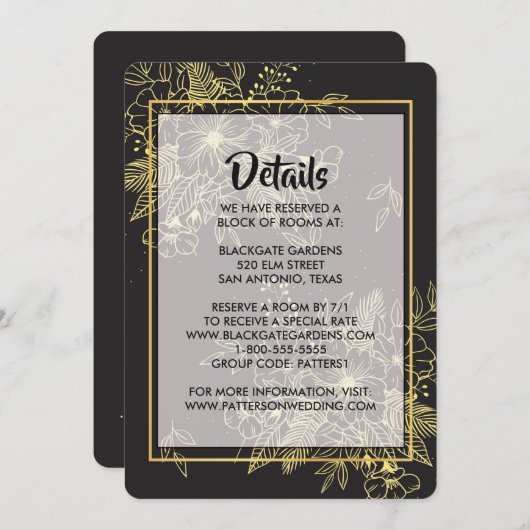 ゴールデンバラ囲い 招待状 (正面/裏面)