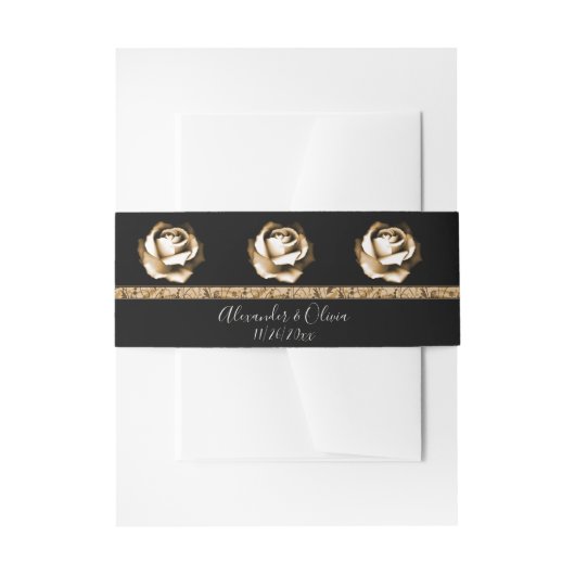 ゴールデンバラ招待状用帯 招待状ベリーバンド (正面例)