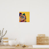 ゴールデンバラ水彩画 ポスター (キッチン)