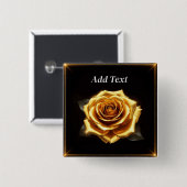 ゴールデンバラ白熱［赤熱］光を放つ縁ど 缶バッジ (正面&裏面)