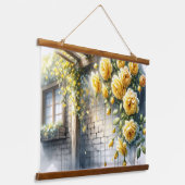 ゴールデンバラ素朴オンストーンコテージウォール 吊り下げ型タペストリー (傾斜あり)