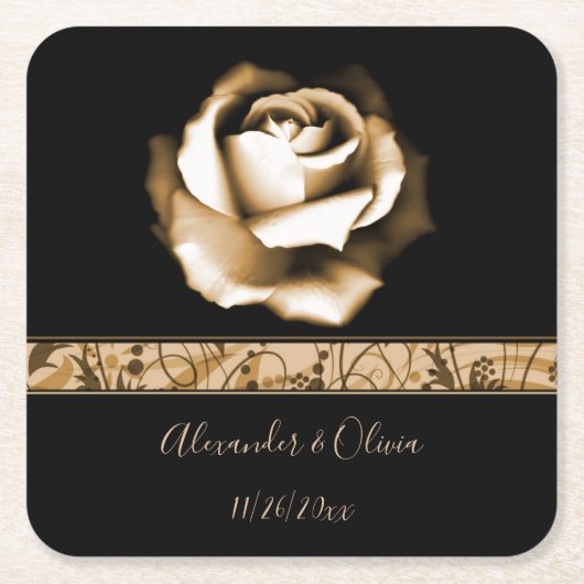 ゴールデンバラ結婚ズスクエア紙コースター スクエアペーパーコースター (正面)