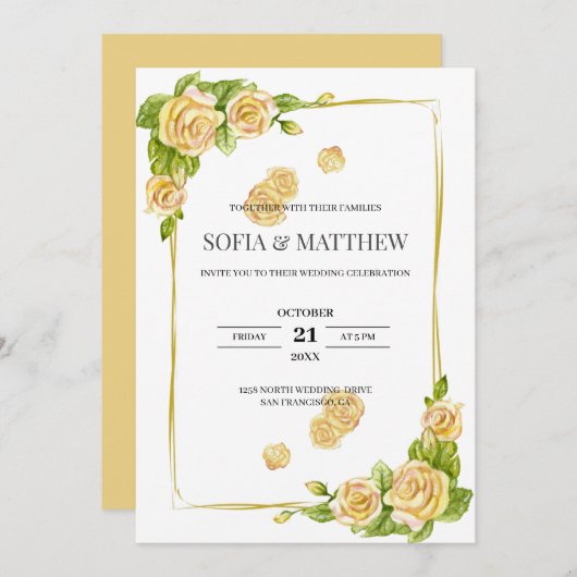 ゴールデンバラ結婚ズ 招待状 (正面/裏面)