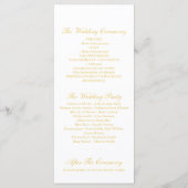 ゴールデンバラ結婚式 プログラム – ホワイト (裏面)