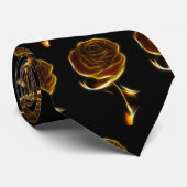 ゴールデンバラ黒の背景 ネクタイ (ロール)