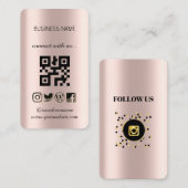 ゴールデンバラ – ソーシャルメディアQRコード名刺 名刺 (正面/裏面)