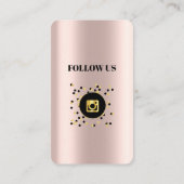 ゴールデンバラ – ソーシャルメディアQRコード名刺 名刺 (裏面)