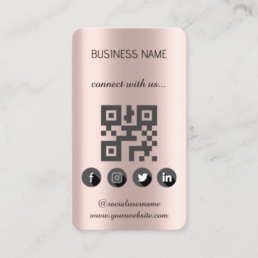 ゴールデンバラ – ソーシャルメディアQRコード名刺 名刺 (正面)